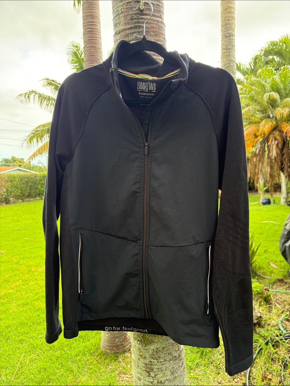 Smartwool Men's Black Lightweight Full-Zip Merino Wool Jacket